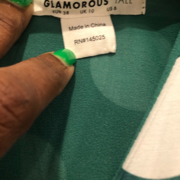 Glamorous Women's Green Polka Dot Maxi Dress Size 6 - Picture 15 of 16